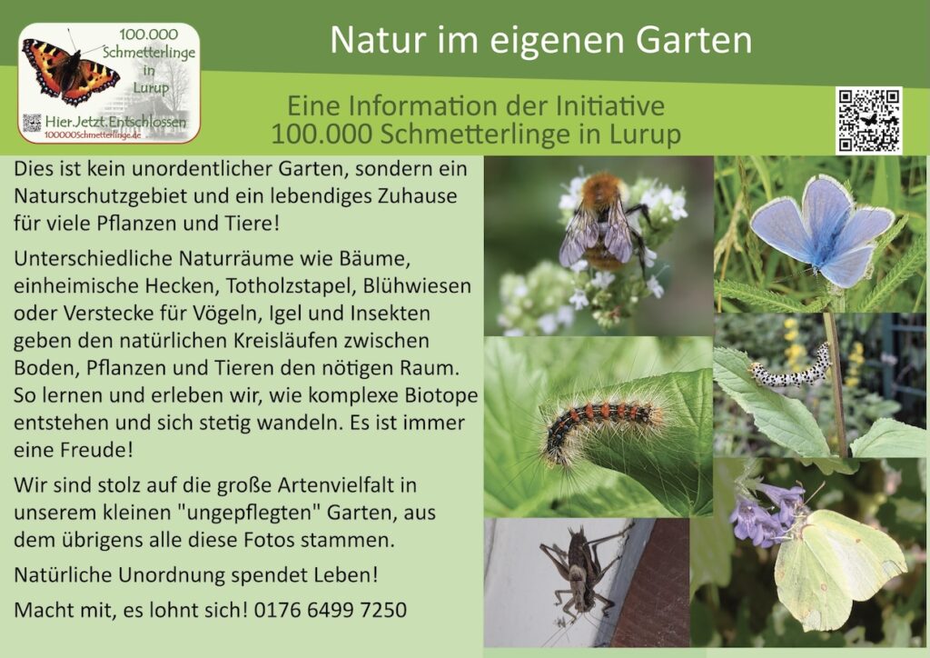 Schild 29 Natur im eigenen Garten